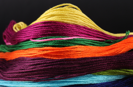 bright iridescent thread floss for embroidery and needlework