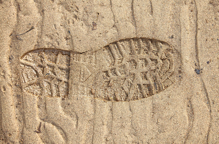 texture of sand. footprints in the sand.の写真素材