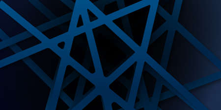 Abstract blue diagonal overlap background. Bright navy blue dynamic abstract vector background with diagonal lines. Modern corporate concept background for presentation design, banner, business cardのイラスト素材