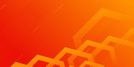 Dynamic style banner design from fruit concept. Orange elements with geometric shapes gradient. Creative illustration for poster, web, landing, page, cover, ad, greeting, card, promotionのイラスト素材