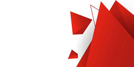 Abstract modern background design with red elements of geometric shapes. Applicable for banners,...