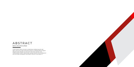 Red black business background for presentation design. High contrast red and black abstract geometric shapes. Abstract tech graphic banner design. Vector corporate backgroundのイラスト素材
