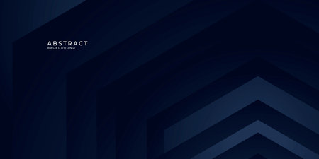 Dark modern navy blue abstract banner background with arrow patternのイラスト素材