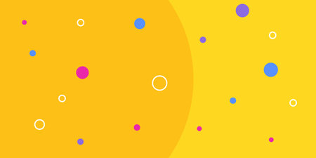 Colorful memphis style pattern on corner position and white space. Modern geometric background for business or corporate presentation. Vector illustrationのイラスト素材