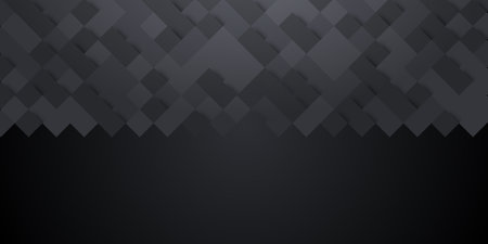 Black abstract background with dark 3d square corporate concept. Vector Illustrationの写真素材
