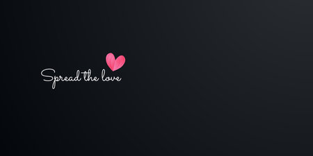 Happy Valentine's Day banner. Holiday background design with big heart made of pink, red and pink Origami Hearts on black fabric background. Horizontal poster, flier, greeting card, header for websiteのイラスト素材