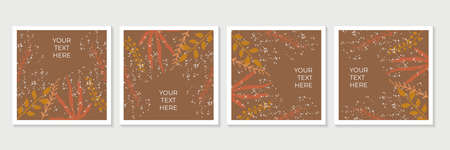 Trendy floral background design templates. Good for poster, card, cover, banner, placard, brochure....