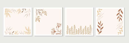 Trendy floral background design templates. Good for poster, card, cover, banner, placard, brochure....