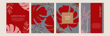 Organic flat floral template for social media or square flier. Organic flat floral wedding...