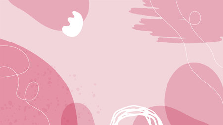 Flat liquid organic forms and floral set with hand drawn. Flowing shapes banners. Template for logo, branding, web design, social media post, business card, invitation, print, flyer or presentation.のイラスト素材