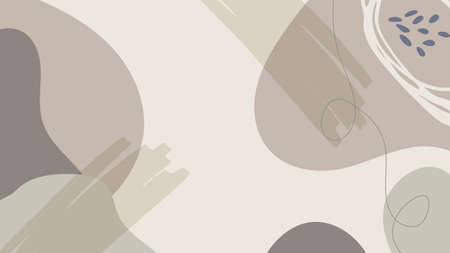 Abstract floral pink brown soft color hand drawn background with blob, liquid, floral, wave, line,...