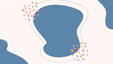 Modern minimal colorful vector hand drawn organic shapes and textures. Trendy contemporary design...