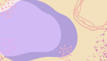 Abstract nude tan pastel beige soft pastel organic background with floral, brush and liquid shapes....