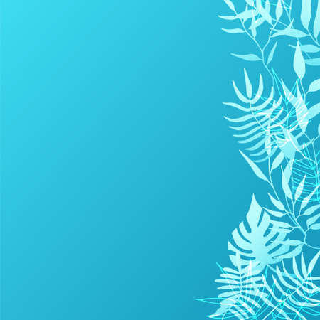 Floral background vector. Vibrant gradient color texture, flower and botanical leaves hand drawing. Abstract art design for wallpaper, wall arts, cover, wedding and invite card.のイラスト素材