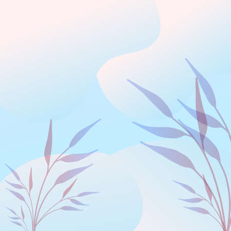 Abstract organic floral, leaves, liquid, wave minimalist background with colorful gradient vivid vibrant color. Good for greeting cards, invitations, flyers and social media template.のイラスト素材