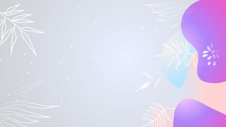Colorful trendy abstract organic floral minimalist art design background with gradient vivid vibrant color. Pink, pastel color, blue, soft color floral background. Beauty fashion banners design.のイラスト素材