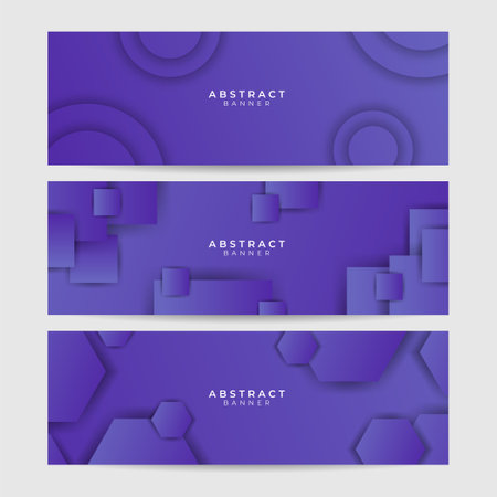 Modern purple abstract web banner background creative design. Vector illustration design for presentation, banner, cover, web, flyer, card, poster, texture, slide, magazine, and wide banner.のイラスト素材