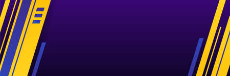 Modern creative simple purple orange yellow abstract geometric business banner background. Abstract banner design web template. Webinar cover banner template social media postのイラスト素材
