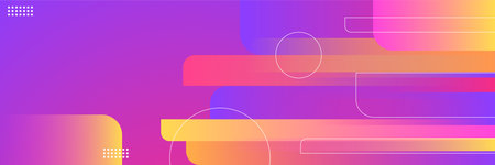Abstract modern colorful gradient wide geometric banner design. Modern cover header background for website design, social media cover ads banner, flyer, invitation cardのイラスト素材