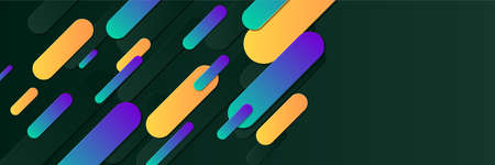 Modern abstract colorful gradient vibrant wide web banner background. Vector illustration design for...