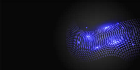 Modern blue and black technology digital abstract background. Vector abstract graphic design banner pattern background template.のイラスト素材