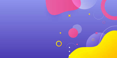 Colorful presentation background with Memphis style. Vector abstract graphic design banner pattern background template.のイラスト素材