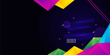 Modern colorful presentation background with 3d geometric triangle shapes. Vector abstract graphic design banner pattern background template.のイラスト素材