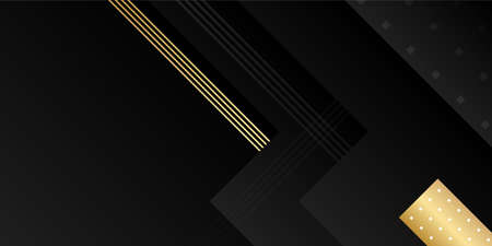 Abstract black gold backgroundのイラスト素材