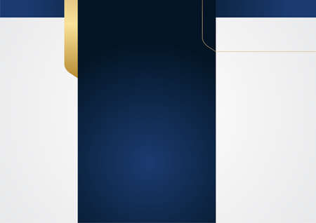 Modern blue and gold abstract background. Vector abstract graphic design banner pattern background template with business and corporate concept.のイラスト素材