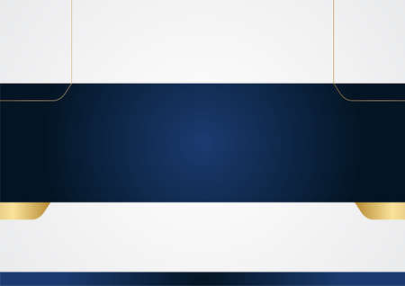 Modern blue and gold abstract background. Vector abstract graphic design banner pattern background template with business and corporate concept.のイラスト素材