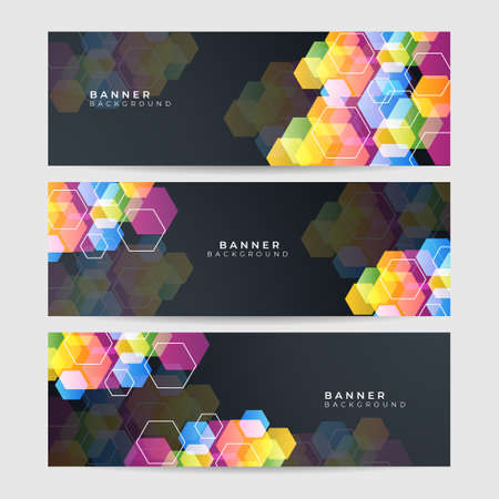 Banners design template and headers for site with molecular structures. Abstract vector background. Science, medicine and innovation technology concept. Decoration website and other ideas.のイラスト素材