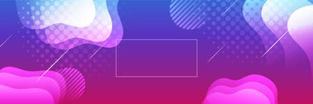 Abstract blue and red pink gradient color banner background. Vector abstract graphic design banner...