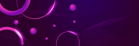 Modern abstract purple circle banner background. Vector abstract graphic design banner pattern background template.のイラスト素材