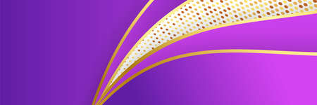 Modern dark purple and gold background. Vector abstract graphic design banner pattern background template.のイラスト素材