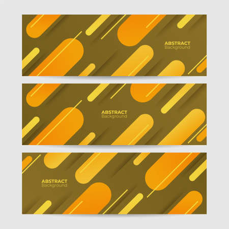 Abstract Memphis wide geometric banner design. Vector abstract graphic design banner pattern background template.のイラスト素材