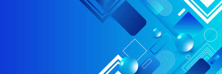Blue modern banner background. Vector abstract graphic design banner pattern background template.のイラスト素材
