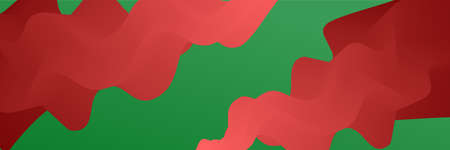 Red and green banner background. Vector abstract graphic design banner pattern background template.のイラスト素材