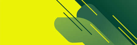 Abstract dark green and yellow banner background. Vector abstract graphic design banner pattern background template.のイラスト素材