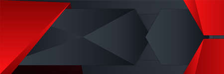 Black and red banner background. Vector abstract graphic design banner pattern background template.のイラスト素材