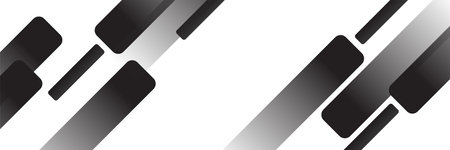 Black and white banner background. Vector abstract graphic design banner pattern background template.のイラスト素材