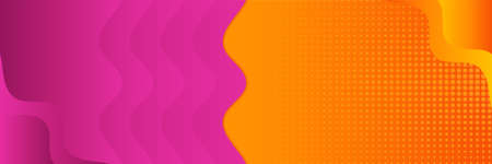 Purple orange banner background. Vector abstract graphic design banner pattern background template.のイラスト素材