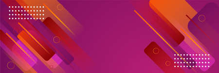 Pink orange geometric banner background. Vector abstract graphic design banner pattern background...
