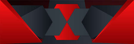 Black and red banner background. Vector abstract graphic design banner pattern background template.のイラスト素材