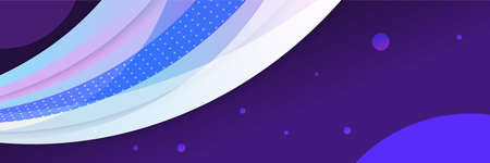 Modern purple blue white wave curve 3D technology banner background. Vector abstract graphic design...