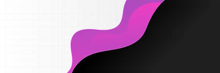 Purple and black wave technology banner background. Vector abstract graphic design banner pattern background template.のイラスト素材