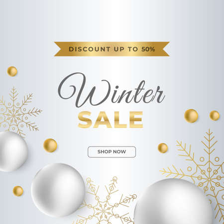 Set of trendy editable winter Merry Christmas new year sale banner background template for social networks square post. Special offers season sales and perfect offers vector cards. Vector illustrationのイラスト素材