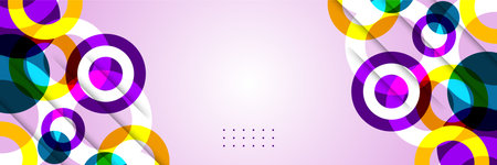 Abstract banner background with circles. Vector abstract graphic design banner pattern background template.のイラスト素材