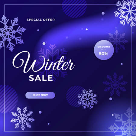 Merry Christmas winter new year sale cards with frame and golden decorations. Trendy abstract square Winter Holidays art template for social media post, mobile apps, banner design and web/internet adsのイラスト素材