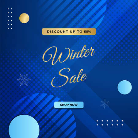 Set of trendy editable winter Merry Christmas new year sale banner background template for social networks square post. Special offers season sales and perfect offers vector cards. Vector illustrationのイラスト素材