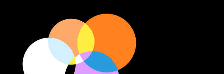 Abstract colorful geometric banner background with flat circles. Vector design banner pattern...